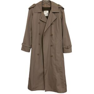 LONDON TOWNE Tan Vintage All-season Fleece Lined Trench Coat 14P